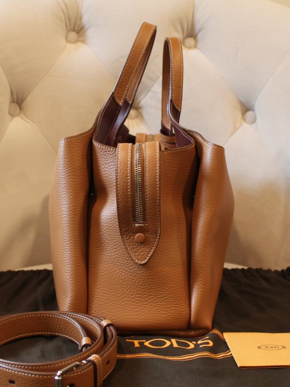 Tod's Bauletto Medium Leather Satchel bag - Picture 3 of 15